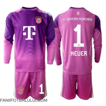 Bayern Munich Manuel Neuer #1 Portarii Echipament de Fotbal Replică 2025-26 Copii Treilea Mâneci Lungi (+ Șorturi)